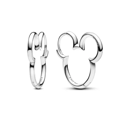 Pandora Disney Micky Maus Silhouette Ohrringe aus Sterling Silber - Ohrringe für Damen, aus hochwertigem Sterling Silber gefertigt, perfekte Ergänzung für Disney-Fans und ideal für einen stilvollen, schlichten Look.