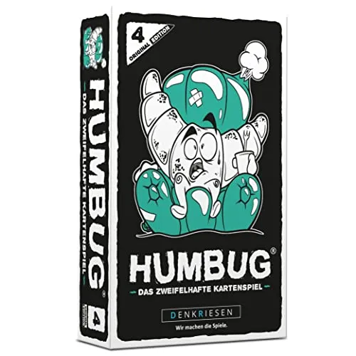 DENKRIESEN - Humbug® – Original Edition Nr. 4 | Ratespiel | Ab 10 Jahren | 3-8 Spieler | Partyspiel | Familienspiel | Täuschen, Raten, Bluffen und Wetten | Ideal für lustige Spielabende