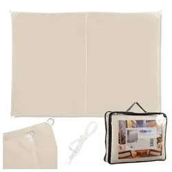 relaxdays Sonnensegel Polyester, Beige, 2 x 4 m von Relaxdays