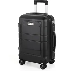Mofut Koffer, Trolley 38 x 24 x 56cm, 41L Hartschale Leicht Reisekoffer ABS Erweiterbar Haltbar 4 Rollen Trolley Handgepäck mit Zahlenschloss - Schwarz