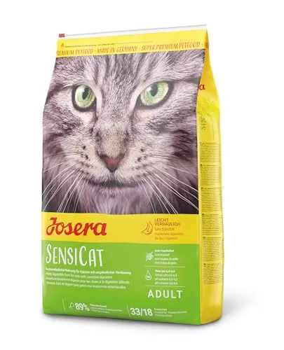 JOSERA SensiCat 10kg - Trockenfutter für ausgewachsene Katzen, ideal bei empfindlichem Verdauungssystem, 5% Rabatt mit Code JOSERA-5