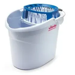 Vileda Supermop Eimer mit Wringer mit Wringer in grau von Vileda
