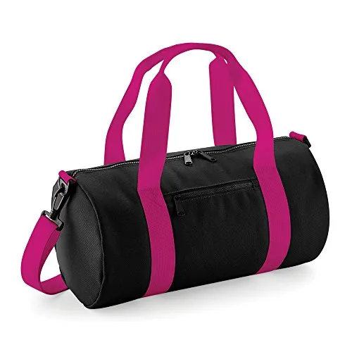 Bagbase Mini Sporttasche (Einheitsgröße) (Schwarz/Fuchsia)