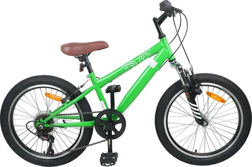 Mountainbike 24 Zoll 6-Geschwindigkeit für 8-12 Jahre alt Grün
