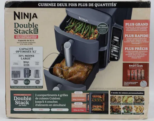 Produktbild Ninja Double Stack XL 2-Ebenen Heißluftfritteuse 9,5 L mit Smart Cook System