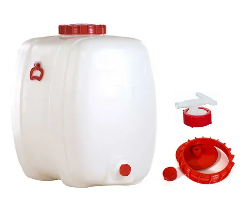 Graf Getränkefass Kunststofffass Saftfass Oval 200 Liter mit Auslaufhahn NW 15