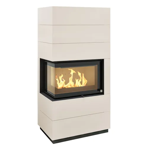 H&M Kamin Bausatz READY 600/350 links XL STYLE creme weiß