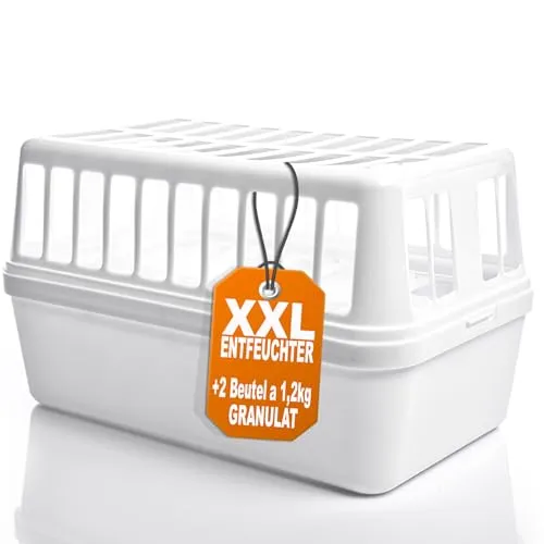 BigDean Luftentfeuchter Set – 2 Stück + 4 Nachfüllpackungen - Luftentfeuchter für Räume bis 50m², geräuschlos und ohne Stromverbrauch, ideal gegen Schimmel und Feuchtigkeit, umweltfreundlich und wiederverwendbar.