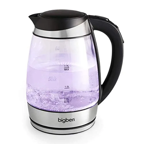 Bigben Interactive K683 Elektrischer Wasserkocher mit einstellbarer Temperatur
