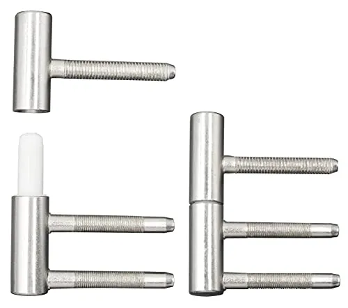 ZUZGO Renovierband Türbänder Einbohrband Türscharnier Scharniere Türband Aufschraubband 3-Teilig Stahl für Innentüren Holztür 2 Stück - Stahl