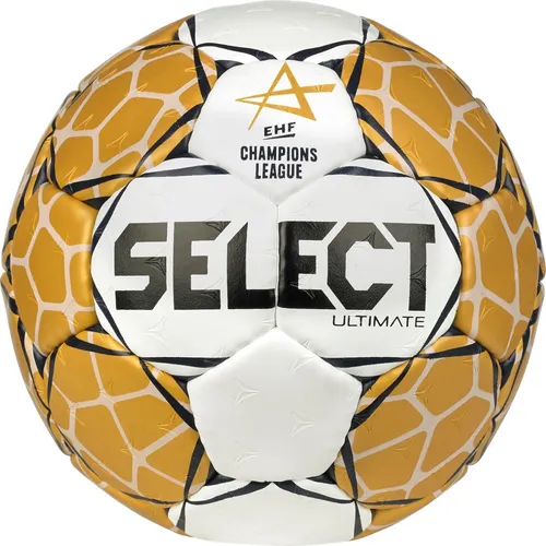 Select Handball Ultimate EHF Champions League v24 Größe 2 - Handball, offizieller EHF Champions League Spielball, handvernäht mit optimaler Griffigkeit und perfekter Rundheit für beste Spielperformance.