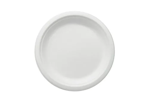 wisefood Einwegteller Bagasse Teller - 17cm (rund, weiß), (100 St)