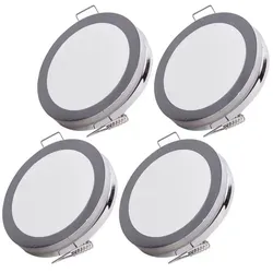 Led, Weiß, Kunststoff, Rund, 8.5x1.5x8.5 cm, Lampen & Leuchten, Innenbeleuchtung, Wandleuchten, Spiegelleuchten