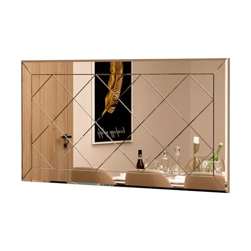 moebel17 Spiegel Pauli Bronze 60x120cm - Rahmenloser Wandspiegel aus transparentem Spiegelglas, vielseitig montierbar und ideal für jeden Raum. Maße: 120 x 60 x 2,2 cm, inkl. Montagematerial.