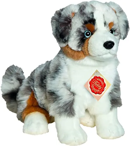 Teddy Hermann 91933 Hund Australian Shepherd 30 cm, Kuscheltier mit idealem Recyclinganteil (Füllmaterial)