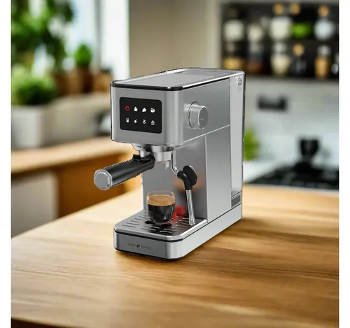 KeMar Kitchenware Espressomaschine KEM-117 - Espressomaschinen, 20 Bar Pumpendruck für perfekten Espresso, schlankes Design mit Touch Display und 1,7 l Wassertank für höchsten Komfort.