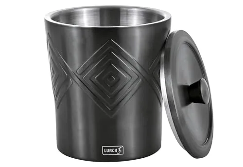 LURCH Eiswürfelbehälter smokey grey - Edelstahl Eiswürfelbehälter in smokey grey, ideal für stilvolle Partys und Getränke, hält Eiswürfel länger kühl.