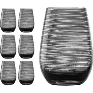 Stölzle Lausitz TWISTER Trinkgläser 465 ml in grau von Stölzle Lausitz