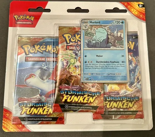Pokémon-Sammelkartenspiel: 3er-Pack-Blister Karmesin & Purpur – Morlord