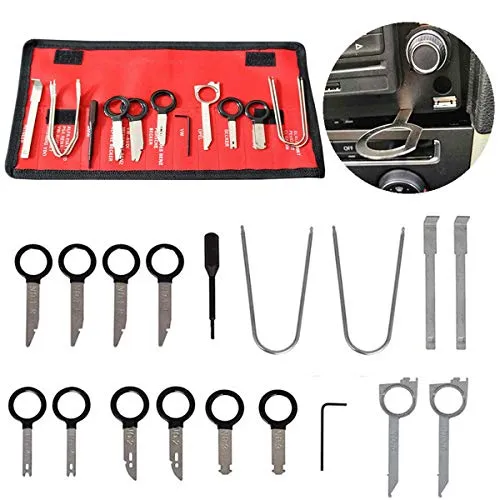 Xrten Autoradio Demontage Werkzeug,Autoradio Einbau Ausbauwerkzeug Set,Universal KFZ Radio Ummontage Werkzeug