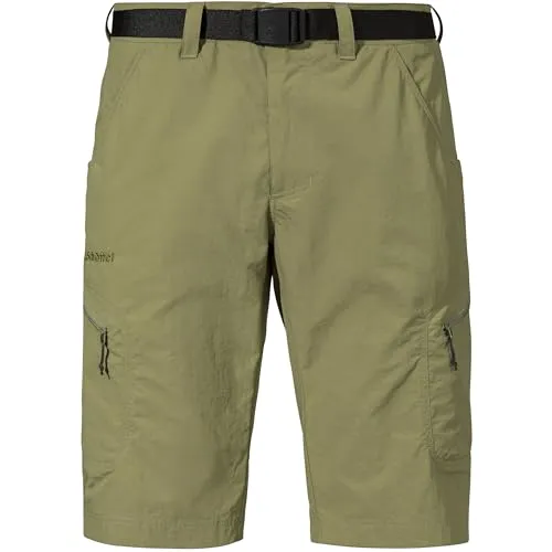 Schöffel Shorts Silvaplana2 - Ideal für Outdoor-Aktivitäten - Wanderhosen mit hohem Feuchtigkeitstransport, schnell trocknend und strapazierfähig. Ausgestattet mit zwei Oberschenkeltaschen mit Reißverschluss und zwei vorderen Hosentaschen.