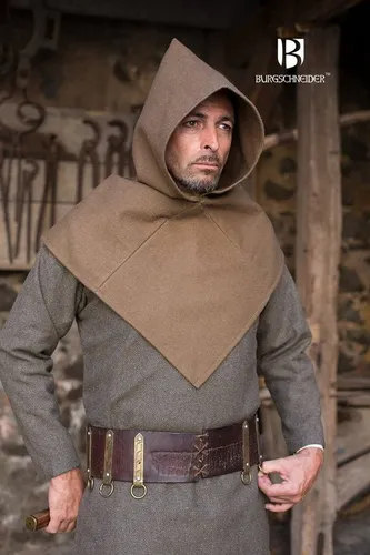 Burgschneider Ritter-Kostüm Gugel aus Skjoldehamn Wolle Bjorn verschiedene Farben