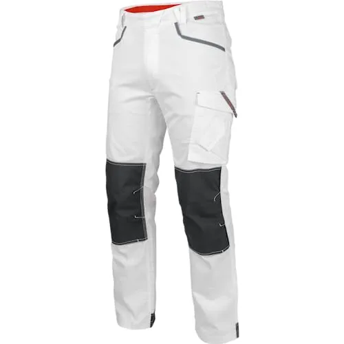 WÜRTH MODYF Bundhose Stretch X - professionelle Arbeitshose für Herren - Bundhose mit Reißverschluss - in der Größe 50 in Weiss