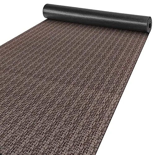 ANRO Läufer Teppich-Läufer Flur Küchenläufer rutschfest waschbar Teppichläufer Küchenteppich anpassbar Itaca Braun 100x67cm bis 5m Länge