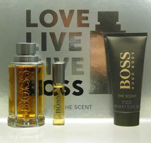 Hugo Boss The Scent Set - EDT 100 ml + EDT 10 ml + SG 100 ml - Parfum Set mit 100 ml Eau de Toilette, 10 ml Eau de Toilette und 100 ml Duschgel für ein umfassendes Dufterlebnis und perfekte Pflege.