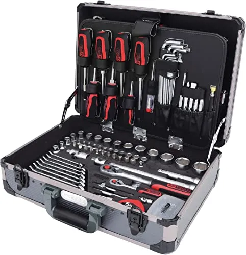 KS Tools 911.0649 - 149-tlg. Universal-Werkzeug-Satz, 6-kant FlankTraction-Profil im edlen Aluminiumkoffer
