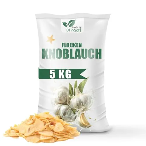 Natürlicher Knoblauch Flocken | Knoblauch chips | Konoblauchflocken Aromatische Ergänzung zu Ihren Gerichten (5kg)
