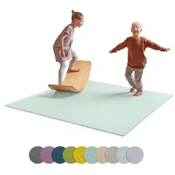 Ehrenkind Spielmatte Krabbelmatte Rutschfest, Made in Germany - Hochwertige rutschfeste Krabbelmatte für Babys, ideal für sicheres Spielen und Krabbeln mit großzügigen Maßen von 240 cm x 180 cm.