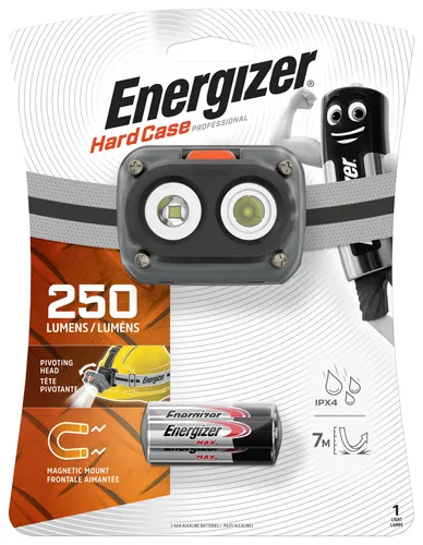 Energizer Magnet Headlight - Praktische Stirnlampe mit magnetischer Halterung - Stirnlampen mit 2 weißen LEDs, verschiedenen Modi und flexiblem Kopfband. Ideal für Outdoor-Aktivitäten und Arbeiten bei Dunkelheit.
