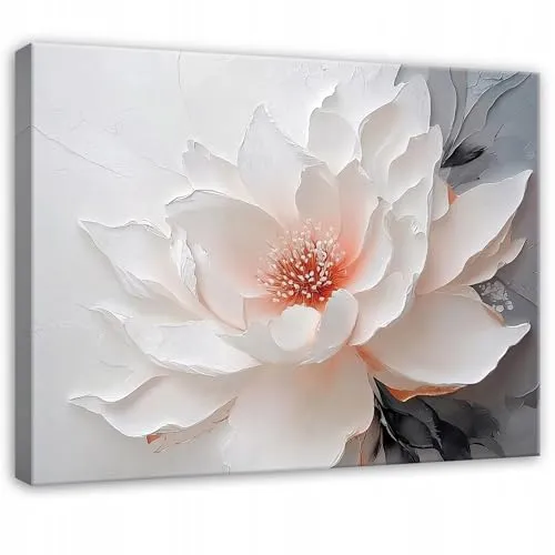 WallArena - Leinwand Bilder - Blumen - 60x40 cm Leinwandbilder - Bild auf leinwand - Wandbild XXL groß Wandbilder für Wohnzimmer Schlafzimmer Wohnzimmerbilder Modern kunstdruck - Aqurell Kunst Beige