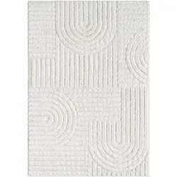 carpet city Hochflor-Teppich Creme 80x150 cm - Teppiche, Hochflorteppiche & Shaggys – Trendiger Shaggy-Teppich mit flauschigem Flor, ideal für Fußbodenheizung und pflegeleicht für jeden Raum.