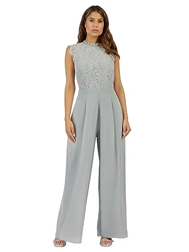 APART Overall mit Spitzenoberteil, Rauchblau, 34