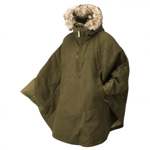 Fjällräven Luhkka Regencape, Dark Olive, XS - Funktionsjacke aus strapazierfähigem G-1000-Material, individuell wachsbearbeitbar für erhöhte Wasserbeständigkeit, ideal für Outdoor-Abenteuer.