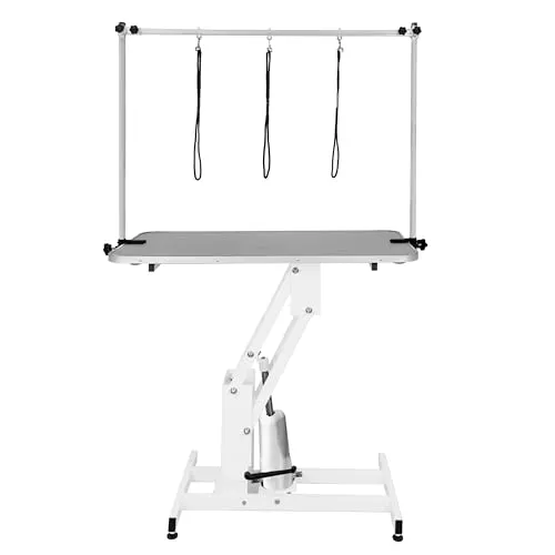 Hydraulischer Hundepflegetisch Höhenverstellbar | 180kg Tragkraft, rutschfeste Gummioberfläche
