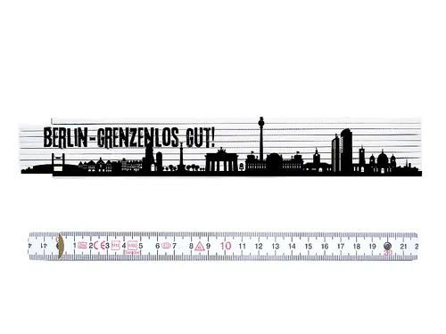 ZOLLSTOCK Maßstab Metermaß BERLIN - GRENZENLOS GUT Geschenk Berliner