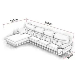 Design Wohnzimmer Lederpolster Ecksofa Eckcouch Couch Sofa L Form Wohnlandschaft - Rot