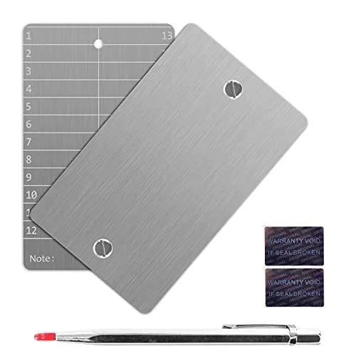 GanKe Crypto Seed Storage, Bitcoin Cold Wallet Backup in silber von GanKe