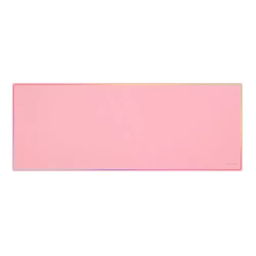 Mars Gaming MMP224, XXL-Gaming-Mauspad 880x330mm, Regenbogen-Randdesign, rutschfeste Naturkautschuk-Basis, hochpräzise Nanotextil-Oberfläche, Flexibles Mauspad, Rosa