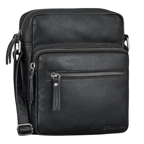 STILORD 'Maris' Echtleder Umhängetasche Herren – Edle Crossbody Tasche für Männer - Praktische Leder Umhängetasche für Alltag und Reisen: Mit 2 Hauptfächern und Anti-Diebstahl-Fach für Sicherheit. Verstellbarer Schultergurt und zeitloses Design, ideal für 8,3 Zoll Tablets.