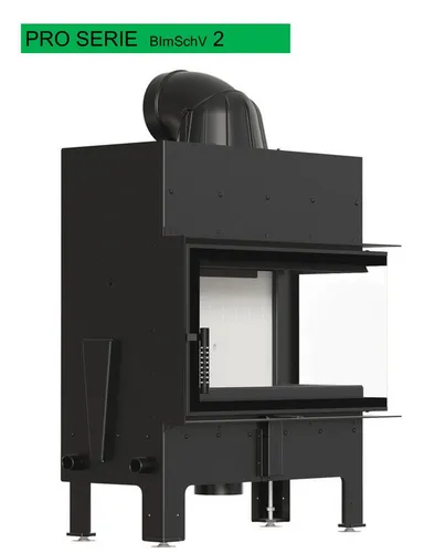 Kratki Kamineinsatz KRATKI FLOKI M rechts 10 kW - Kamineinsatz aus Stahl mit 10 kW Nennleistung und 83% Wirkungsgrad, ideal für effiziente und umweltfreundliche Heizlösungen in modernen Wohnräumen.