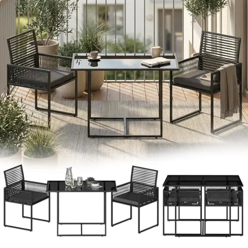 STEELSØN Gartenlounge-Set Kynaris in schwarz von STEELSØN