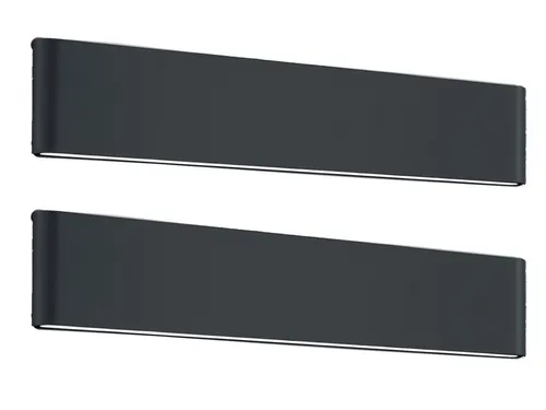 TRIO Leuchten LED Außen-Wandleuchte 2er-Set, Warmweiß, Up Down Design - Lampen für Innen und Außen, wetterfest aus Aluguss, elegantes anthrazitfarbenes Design mit warmweißem Licht, ideal für Terrassen, Eingangsbereiche und Flure.