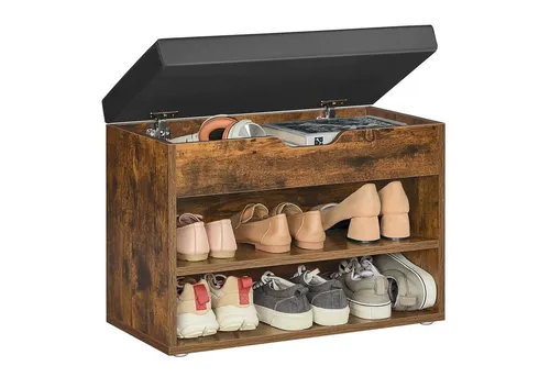 VASAGLE Schuhbank mit gepolstertem Kissen