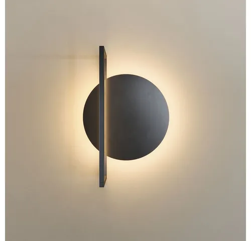 s.luce Wandleuchte Artus Wandleuchte Schwarz, Warmweiß