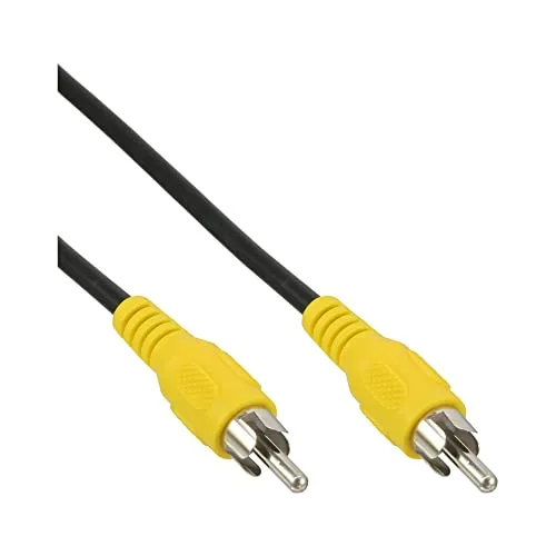 InLine 89937E Cinch Kabel, Video, 1x Cinch Stecker / Stecker, Steckerfarbe gelb, 7m