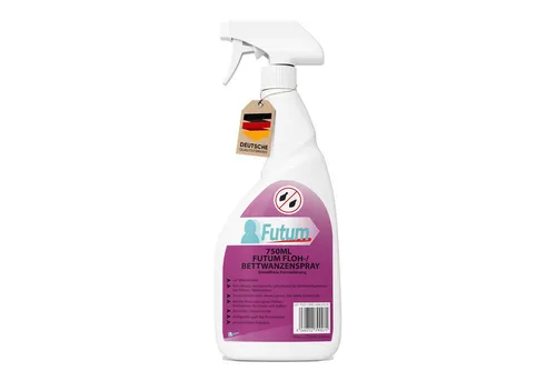 FUTUM Insektenspray - Biozidfreies Bettwanzen- und Flohmittel - Insektizid auf Wasserbasis, geruchsarm und brennt nicht. Effektiv gegen zahlreiche Insektenarten, ideal für Innen- und Außenbereiche, auch in der Lebensmittelzubereitung.